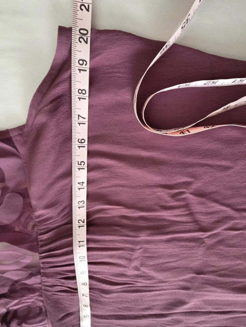 NWT 41 Hawthorne Sleeveless Sheer Blouse Large- Plum Button Up - Picture 8 of 8